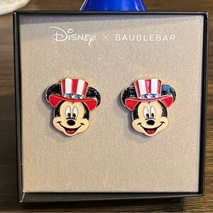 Disney Baublebar Mickey Mouse Fourth of July Earrings